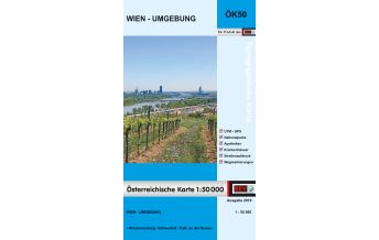 Hiking Maps Vienna BEV-Karte Wien - Umgebung 1:50.000 BEV – Bundesamt für Eich- und Vermessungswesen