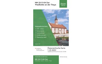 Wanderkarten Niederösterreich BEV-Karte 4304-Ost, Waidhofen an der Thaya 1:25.000 BEV – Bundesamt für Eich- und Vermessungswesen