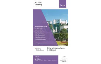 Wanderkarten Salzkammergut BEV-Karte NL 33-01, Salzburg 1:250.000 BEV – Bundesamt für Eich- und Vermessungswesen