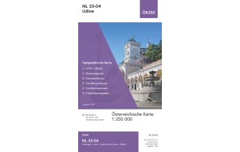 Wanderkarten Südtirol & Dolomiten BEV-Karte NL 33-04, Udine 1:250.000 BEV – Bundesamt für Eich- und Vermessungswesen