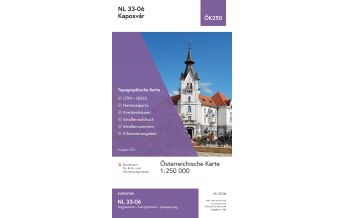 Wanderkarten Ungarn BEV-Karte NL 33-06, Kaposvár 1:250.000 BEV – Bundesamt für Eich- und Vermessungswesen