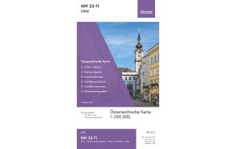 Straßenkarten BEV-Karte NM 33-11, Linz 1:250.000 BEV – Bundesamt für Eich- und Vermessungswesen