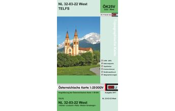 Wanderkarten Tirol BEV-Karte 2222-West, Telfs 1:25.000 BEV – Bundesamt für Eich- und Vermessungswesen