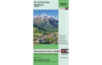 Wanderkarten Tirol BEV-Karte 2222-Ost, Seefeld in Tirol 1:25.000 BEV – Bundesamt für Eich- und Vermessungswesen