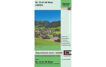 Wanderkarten Salzburg BEV-Karte 3209-West, Unken 1:25.000 BEV – Bundesamt für Eich- und Vermessungswesen