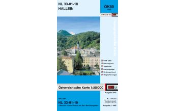 Wanderkarten Salzburg BEV-Karte 3210, Hallein 1:50.000 BEV – Bundesamt für Eich- und Vermessungswesen