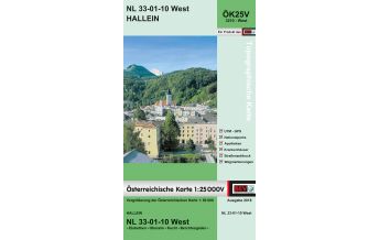 Hiking Maps Salzburg BEV-Karte 3210-West, Hallein 1:25.000 BEV – Bundesamt für Eich- und Vermessungswesen