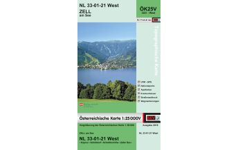 Wanderkarten Salzburg BEV-Karte 3221-West, Zell am See 1:25.000 BEV – Bundesamt für Eich- und Vermessungswesen