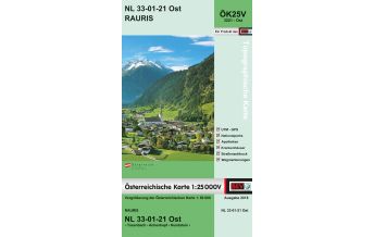 Wanderkarten Salzburg BEV-Karte 3221-Ost, Rauris 1:25.000 BEV – Bundesamt für Eich- und Vermessungswesen