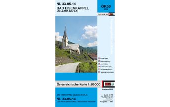 Wanderkarten Kärnten BEV-Karte 4114, Bad Eisenkappel/Železna Kapla 1:50.000 BEV – Bundesamt für Eich- und Vermessungswesen