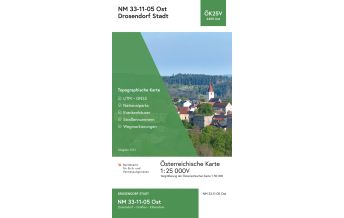 Hiking Maps Lower Austria BEV-Karte 4305-Ost, Drosendorf Stadt 1:25.000 BEV – Bundesamt für Eich- und Vermessungswesen