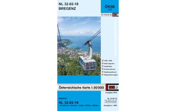 Hiking Maps Vorarlberg BEV-Karte 1218, Bregenz 1:50.000 BEV – Bundesamt für Eich- und Vermessungswesen