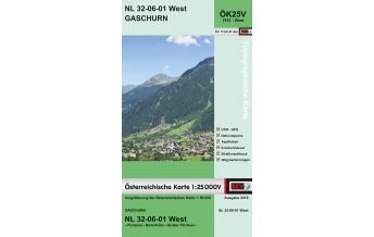 Hiking Maps Vorarlberg BEV-Karte 2101-West, Gaschurn 1:25.000 BEV – Bundesamt für Eich- und Vermessungswesen