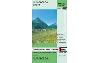 Wanderkarten Tirol BEV-Karte 2101-Ost, Galtür 1:25.000 BEV – Bundesamt für Eich- und Vermessungswesen