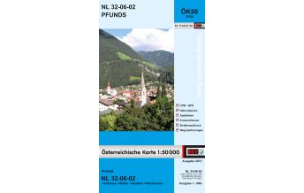 Wanderkarten Tirol BEV-Karte 2102, Pfunds 1:50.000 BEV – Bundesamt für Eich- und Vermessungswesen
