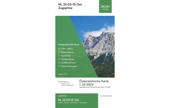 Wanderkarten Tirol BEV-Karte 2215-Ost, Zugspitze 1:25.000 BEV – Bundesamt für Eich- und Vermessungswesen