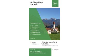 Wanderkarten Tirol BEV-Karte 2220-Ost, Stanzach 1:25.000 BEV – Bundesamt für Eich- und Vermessungswesen