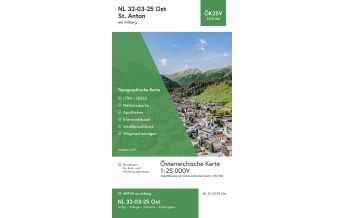Wanderkarten Tirol BEV-Karte 2225-Ost, Sankt Anton am Arlberg 1:25.000 BEV – Bundesamt für Eich- und Vermessungswesen