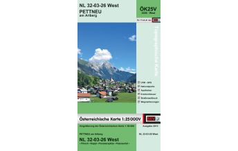 Wanderkarten Tirol BEV-Karte 2226-West, Pettneu am Arlberg 1:25.000 BEV – Bundesamt für Eich- und Vermessungswesen