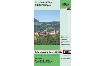 Wanderkarten Vorarlberg BEV-Karte 2213-West, Sibratsgfäll 1:25.000 BEV – Bundesamt für Eich- und Vermessungswesen