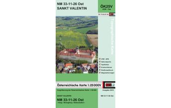 Hiking Maps Upper Austria BEV-Karte 4326-Ost, Sankt Valentin 1:25.000 BEV – Bundesamt für Eich- und Vermessungswesen