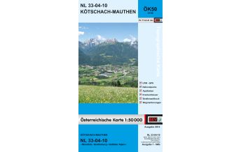 Wanderkarten Kärnten BEV-Karte 3110, Kötschach-Mauthen 1:50.000 BEV – Bundesamt für Eich- und Vermessungswesen
