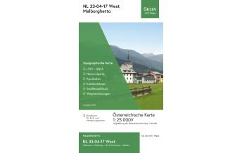 Wanderkarten Österreich BEV-Karte 3117-West, Malborghetto 1:25.000 BEV – Bundesamt für Eich- und Vermessungswesen