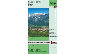 Wanderkarten Tirol BEV-Karte 2223-Ost, Hall in Tirol 1:25.000 BEV – Bundesamt für Eich- und Vermessungswesen