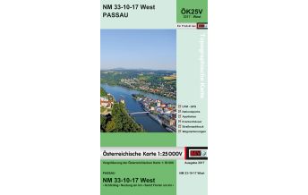Hiking Maps Upper Austria BEV-Karte 3317-West, Passau 1:25.000 BEV – Bundesamt für Eich- und Vermessungswesen