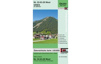Wanderkarten Tirol BEV-Karte 2228-West, Gries im Sellrain 1:25.000 BEV – Bundesamt für Eich- und Vermessungswesen