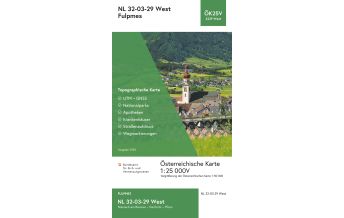 Wanderkarten Tirol BEV-Karte 2229-West, Fulpmes 1:25.000 BEV – Bundesamt für Eich- und Vermessungswesen