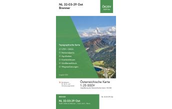 Wanderkarten Tirol BEV-Karte 2229-Ost, Brenner 1:25.000 BEV – Bundesamt für Eich- und Vermessungswesen