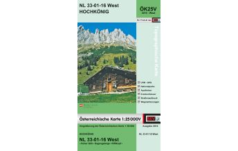 Wanderkarten Salzburg BEV-Karte 3216-West, Hochkönig 1:25.000 BEV – Bundesamt für Eich- und Vermessungswesen
