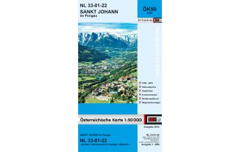 Wanderkarten Salzburg BEV-Karte 3222, Sankt Johann im Pongau 1:50.000 BEV – Bundesamt für Eich- und Vermessungswesen