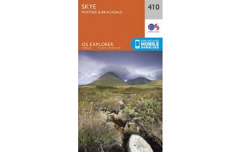 Wanderkarten Schottland OS Explorer Map 410 Großbritannien - Skye - Portree & Bracadale 1:25.000 Ordnance Survey UK