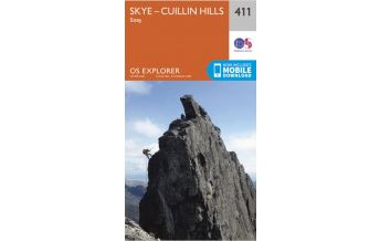 Hiking Maps Scotland OS Explorer Map 411, Skye - Cuillin Hills 1:25.000 Ordnance Survey UK