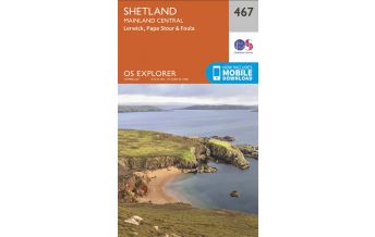Wanderkarten Britische Inseln OS Explorer Map 467 Großbritannien - Shetland - Mainland Central 1:25.000 Ordnance Survey UK