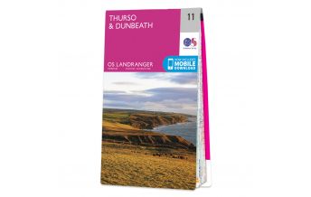 Hiking Maps Scotland OS Landranger Map 11, Thurso & Dunbeath 1:50.000 Ordnance Survey UK