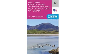 Hiking Maps Scotland OS Landranger Map 13, West Lewis and North Harris 1:50.000 Ordnance Survey UK