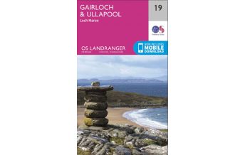 Hiking Maps Scotland OS Landranger Map 19, Gairloch & Ullapool, Loch Maree 1:50.000 Ordnance Survey UK