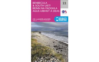 Hiking Maps Scotland OS Landranger Map 22, Benbecula & South Uist 1:50.000 Ordnance Survey UK
