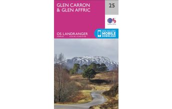 Hiking Maps Scotland OS Landranger Map 25, Glen Carron & Glen Affric 1:50.000 Ordnance Survey UK