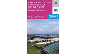 Hiking Maps Scotland OS Landranger Map 31, Barra & South Uist 1:50.000 Ordnance Survey UK