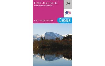 Wanderkarten Schottland OS Landranger Map 34, Fort Augustus, Glen Albyn & Glen Roy 1:50.000 Ordnance Survey UK