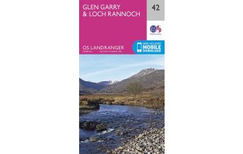 Hiking Maps Scotland OS Landranger Map 42, Glen Garry & Loch Rannoch 1:50.000 Ordnance Survey UK