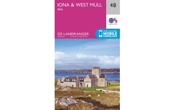 Hiking Maps Scotland OS Landranger 48 Großbritannien - Iona & West Mull 1:50.000 Ordnance Survey UK