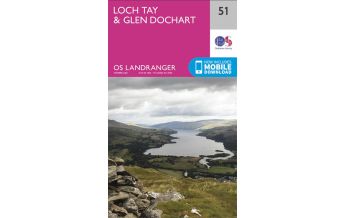 Hiking Maps Scotland OS Landranger Map 51, Loch Tay & Glen Dochart 1:50.000 Ordnance Survey UK