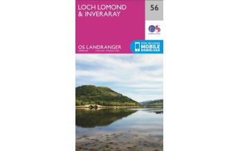 Wanderkarten Schottland OS Landranger Map 56, Loch Lomond & Inveraray 1:50.000 Ordnance Survey UK