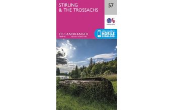 Wanderkarten Schottland OS Landranger Map 57, Stirling & The Trossachs 1:50.000 Ordnance Survey UK