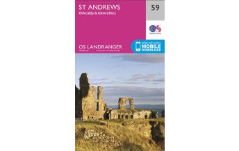 Hiking Maps Scotland OS Landranger Map 59, St Andrews 1:50.000 Ordnance Survey UK